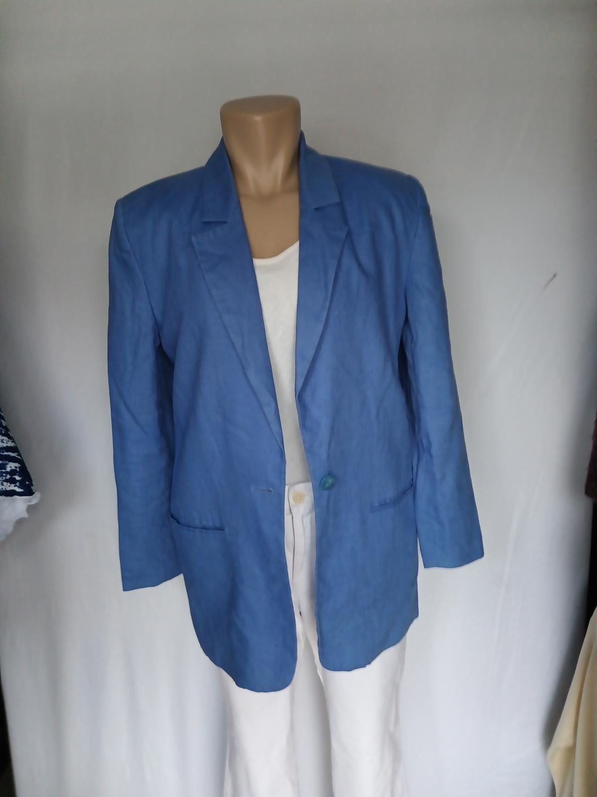Designer Amanda Smith Petites Pure Linen Blazer Size S / US 4 / IT 40 - 1 Thumbnail