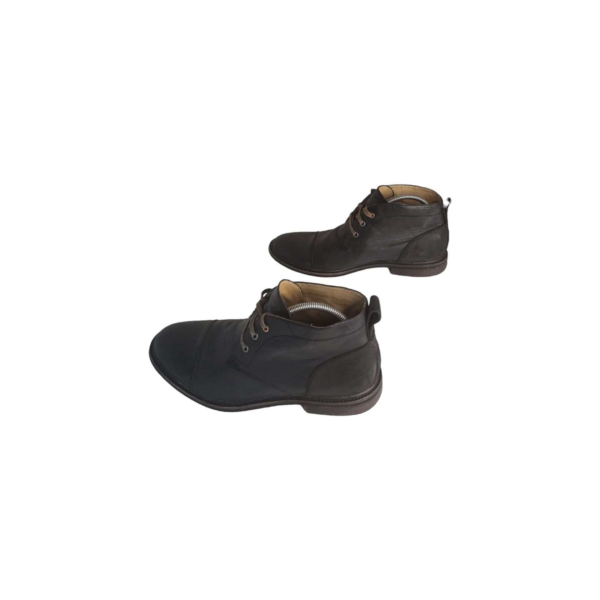 Ugg UGG Leighton Chukka Boots Men Sz 12 Black Leather Lace Up Mi Size US 12 / EU 45 - 2 Thumbnail