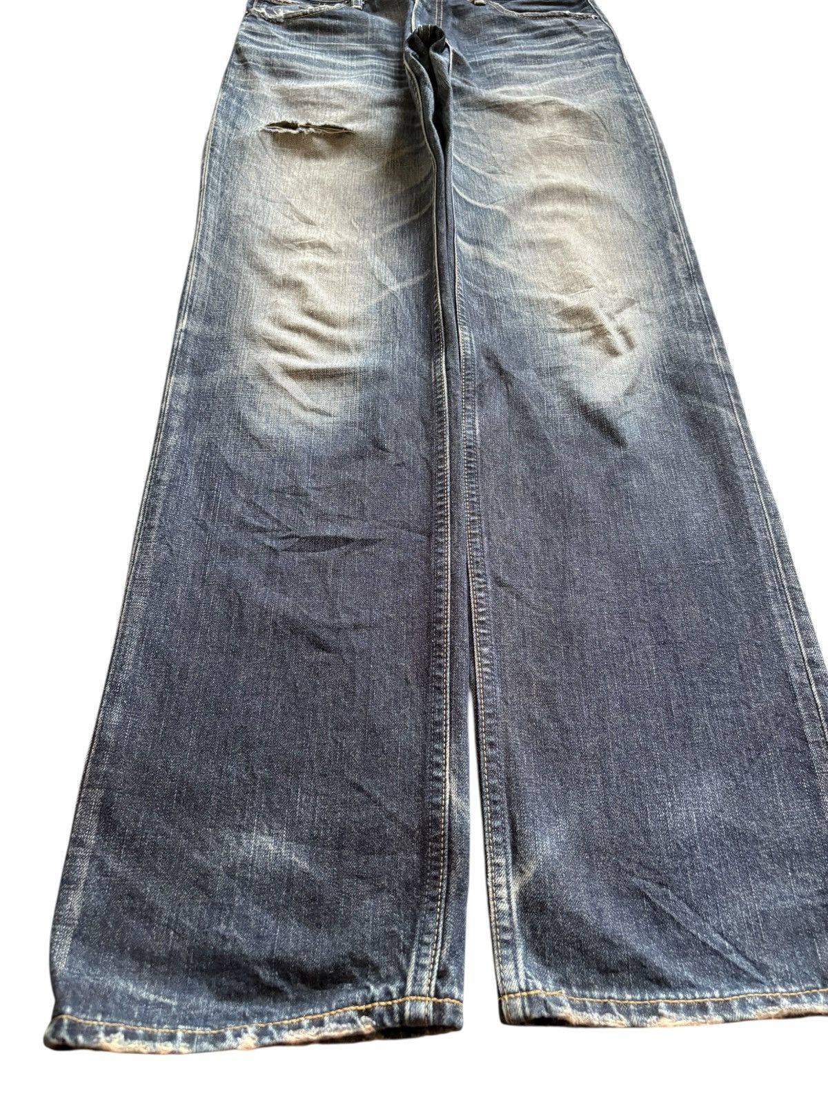 LVC × Levi's × Levi's Vintage Clothing Vintage 90s Levis 502 Mud Wash Distressed Ripped Loose Jean Size US 31 - 6 Thumbnail