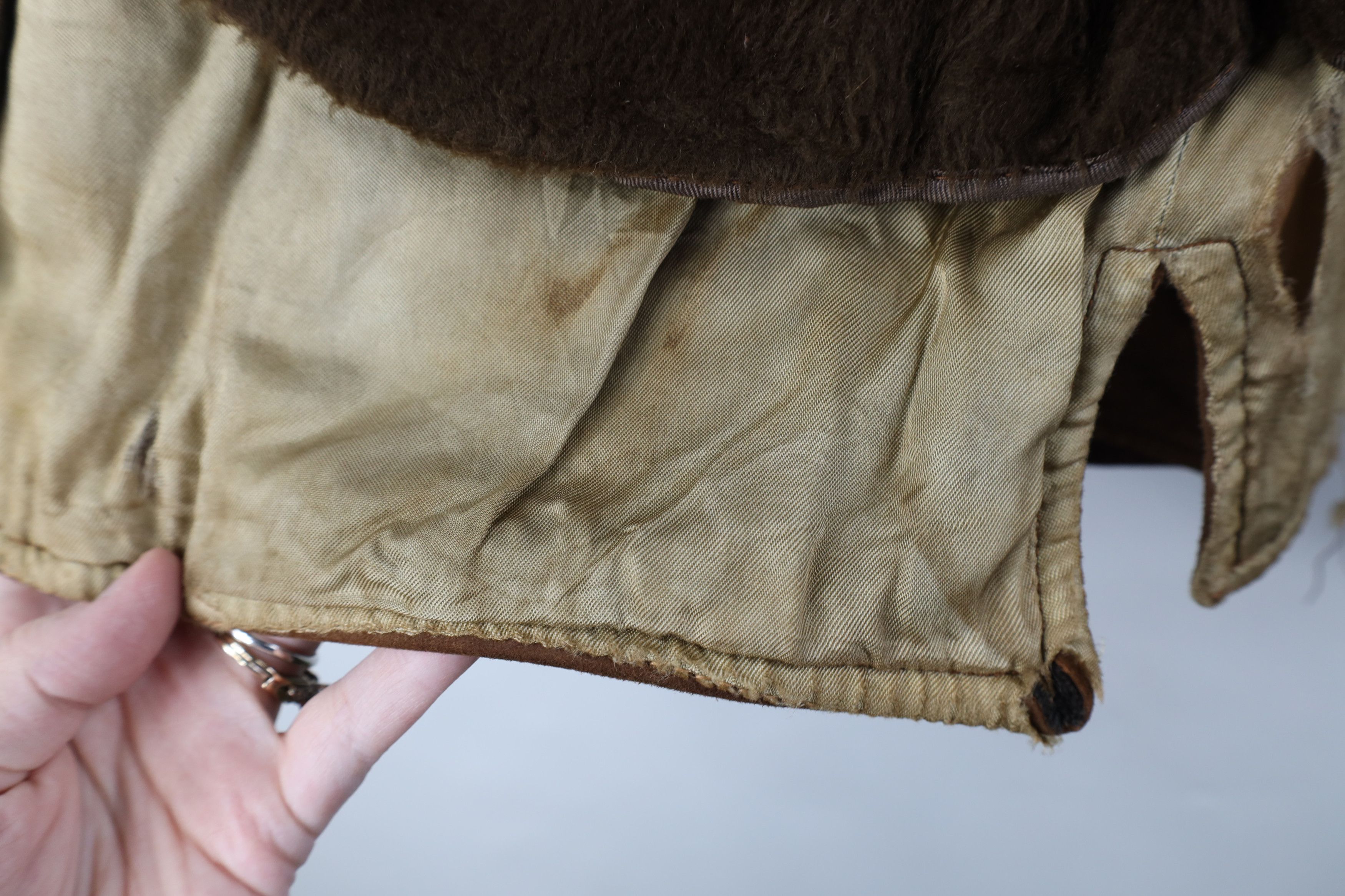 Vintage Vintage 50s Streetwear Lined Suede Leather Jacket Brown Size S / US 4 / IT 40 - 10 Thumbnail