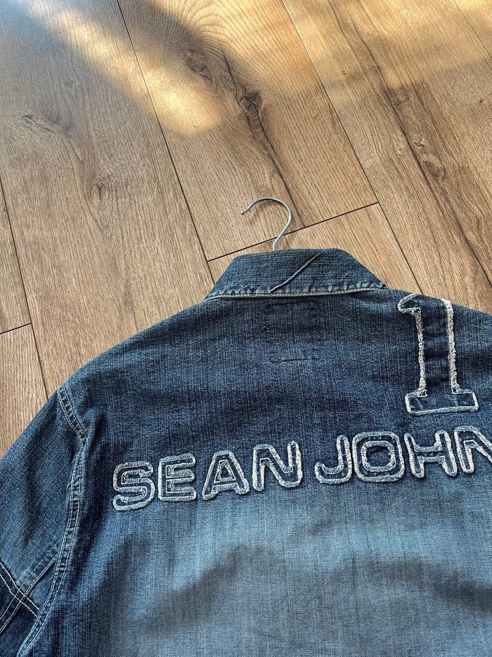 Sean John SEAN JOHN Vintage Distressed Logo Denim Jacket Size US S / EU 44-46 / 1 - 5 Thumbnail