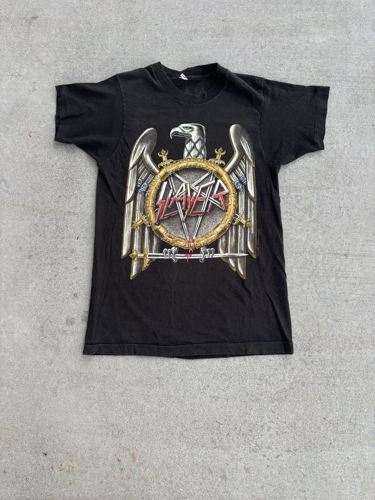 Band Tees Vintage 90s Slayer T Shirt Size US M / EU 48-50 / 2 - 1 Thumbnail