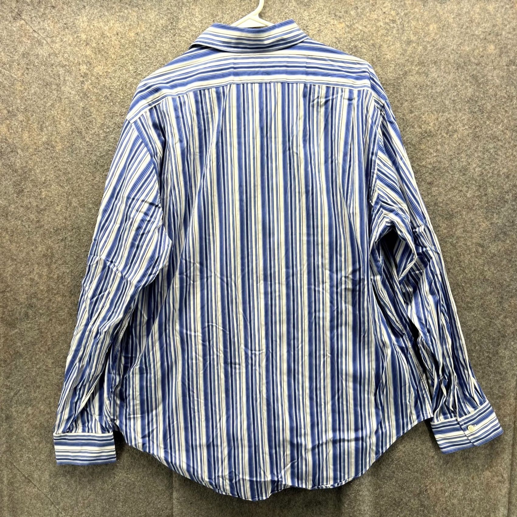 Polo Ralph Lauren VINTAGE Ralph Lauren Shirt Men XL Blue Button-Down Striped Oxford Plaid Polo Ralph Lauren Button-Up Collared Long Sleeve All Seasons Size US XL / EU 56 / 4 - 2 Thumbnail