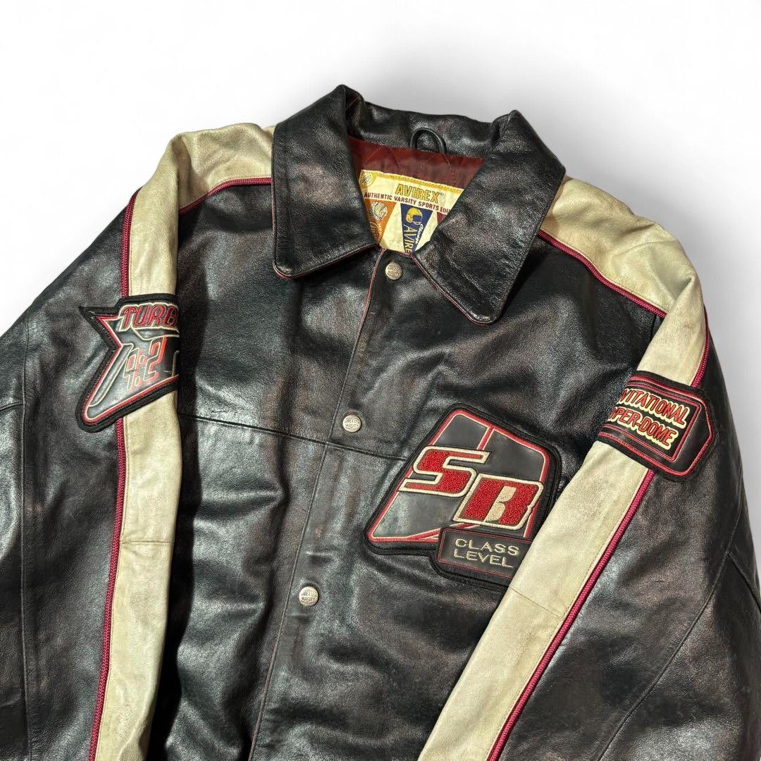 Avirex Avirex - Varsity Long Jacket College Leather Jacket Black Size US L / EU 52-54 / 3 - 3 Thumbnail