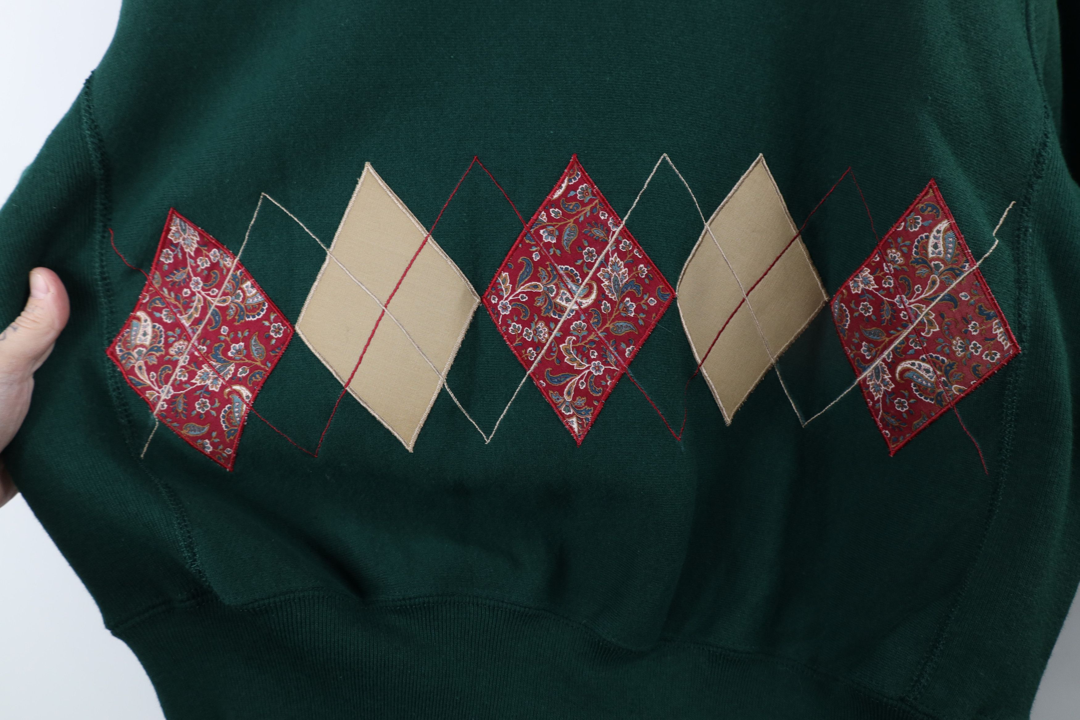 Vintage Deadstock Vintage 90s Streetwear Quilt Patch Sweatshirt USA Size M / US 6-8 / IT 42-44 - 8 Thumbnail
