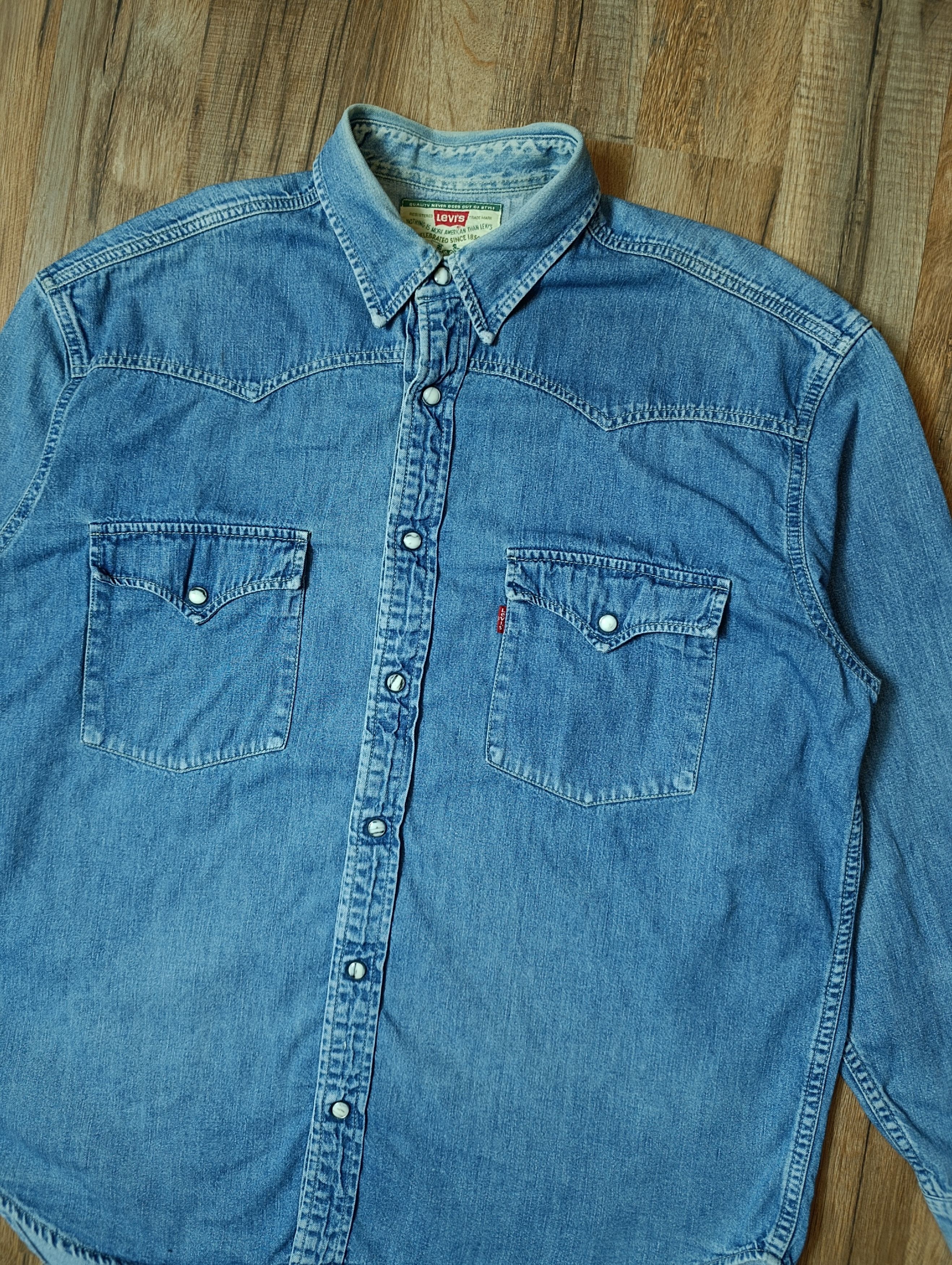 Levi's Vintage Levis Denim shirt Size US L / EU 52-54 / 3 - 3 Thumbnail