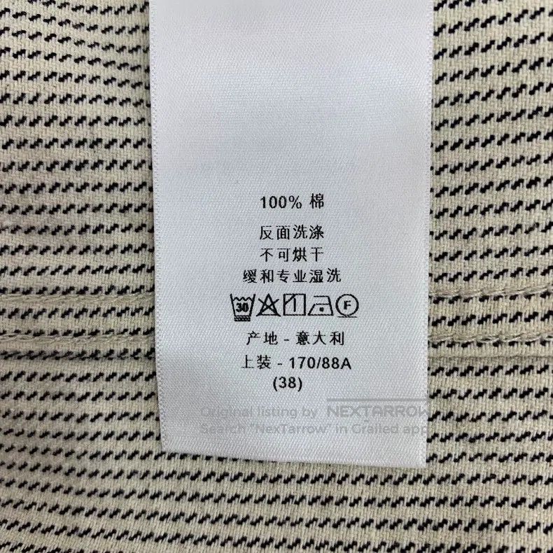 Dior Dior Colour-matched striped bee embroidered cotton lapel s Size XS / US 0-2 / IT 36-38 - 8 Thumbnail