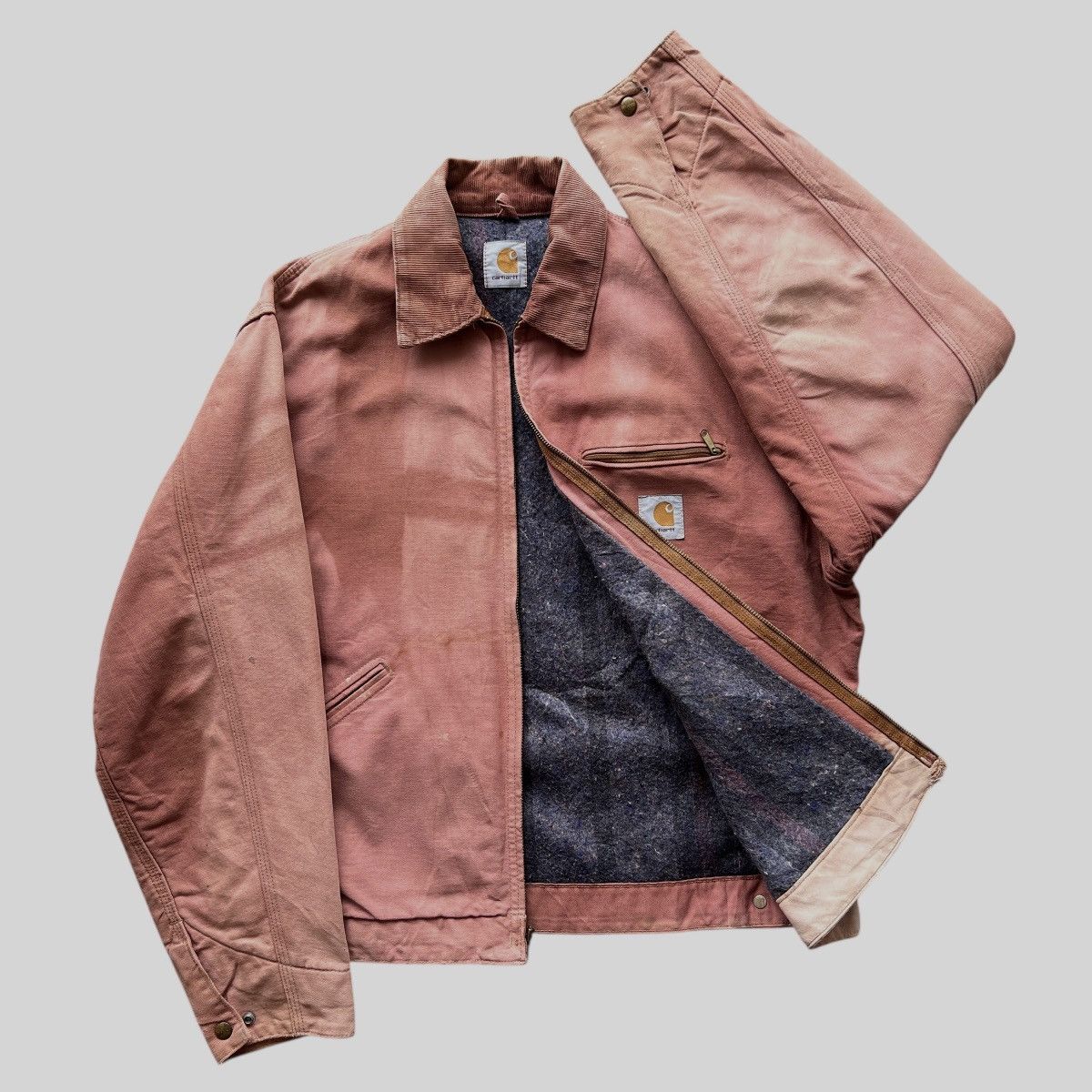 Carhartt 🔥 RARE VINTAGE CARHARTT DETROIT BLANKET DYED SUN FADED Size US L / EU 52-54 / 3 - 4 Thumbnail