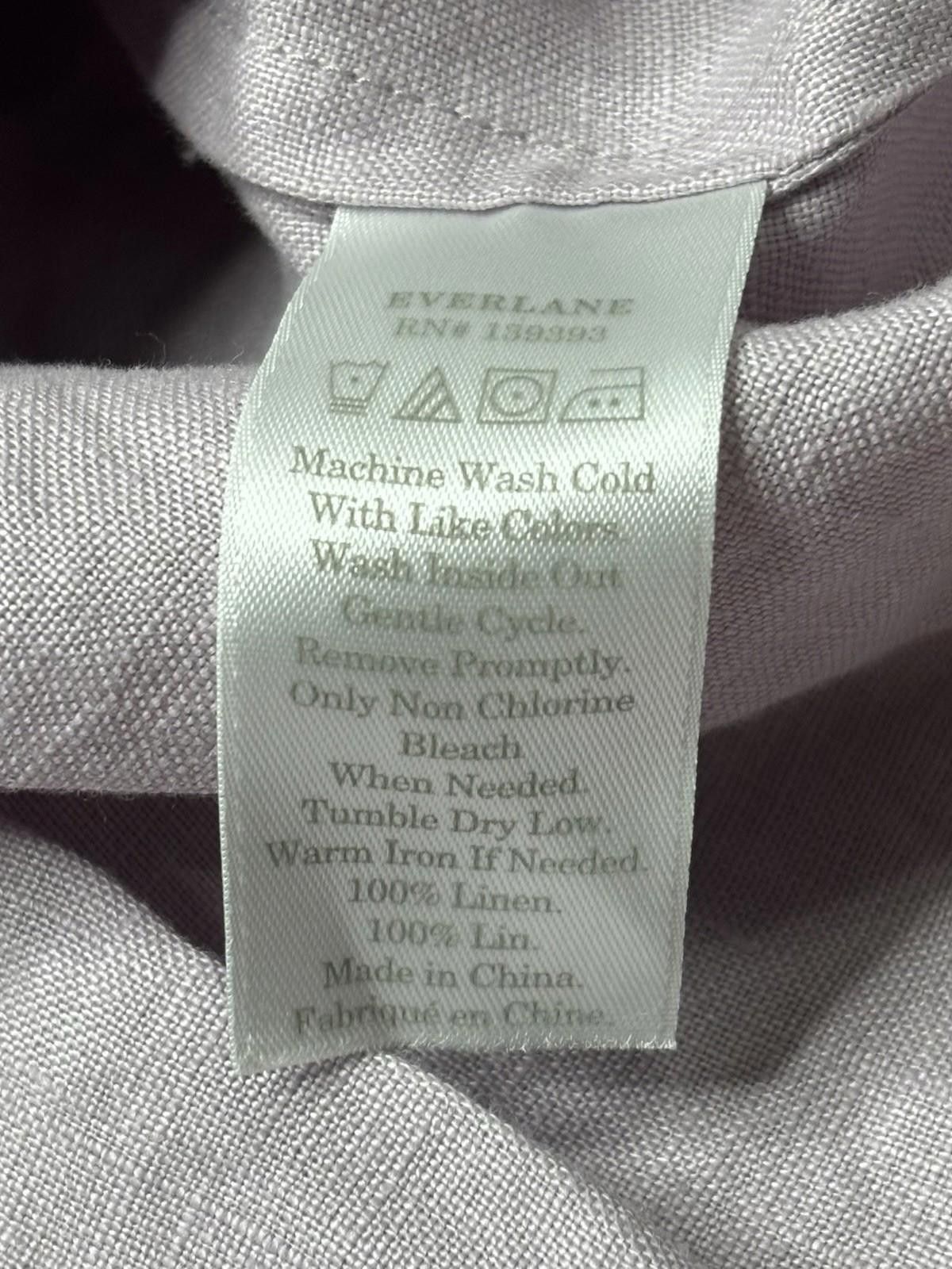 Everlane Everlane Top Womens Size 10 Linen V-Neck Light Lavender Size L / US 10 / IT 46 - 9 Thumbnail