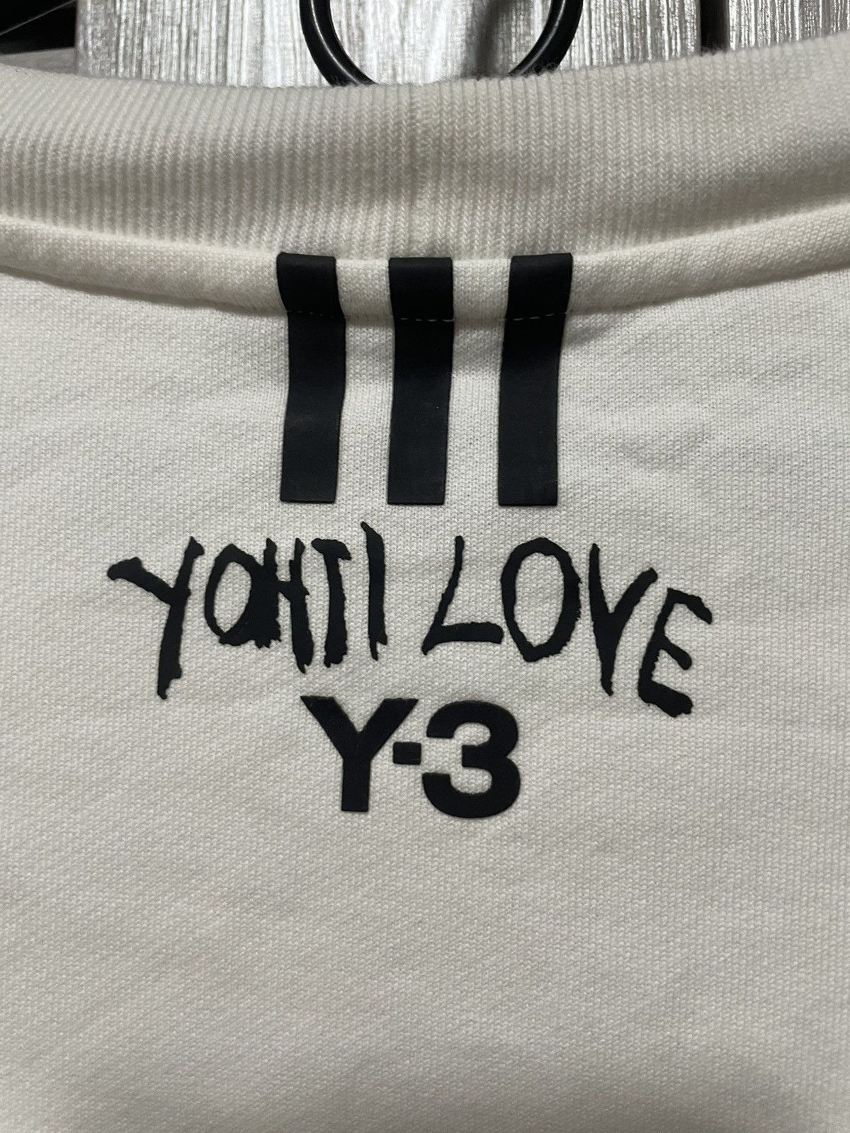 Adidas × Yohji Yamamoto Adidas x Yohji Yamamoto Y3 Yohji Love Cropped Sweatshirt Y2K Size L / US 10 / IT 46 - 13 Thumbnail