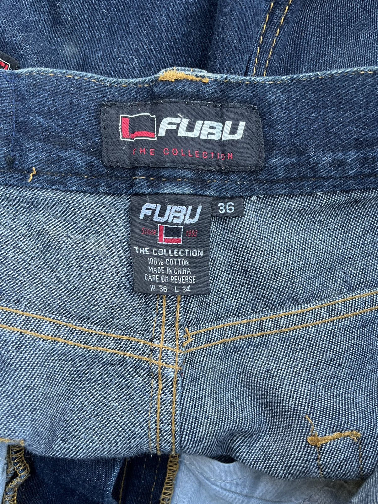 Fubu × Japanese Brand Vintage Fubu Jeans Collection Carpenter Cargo Pants Baggy Size US 37 - 8 Thumbnail