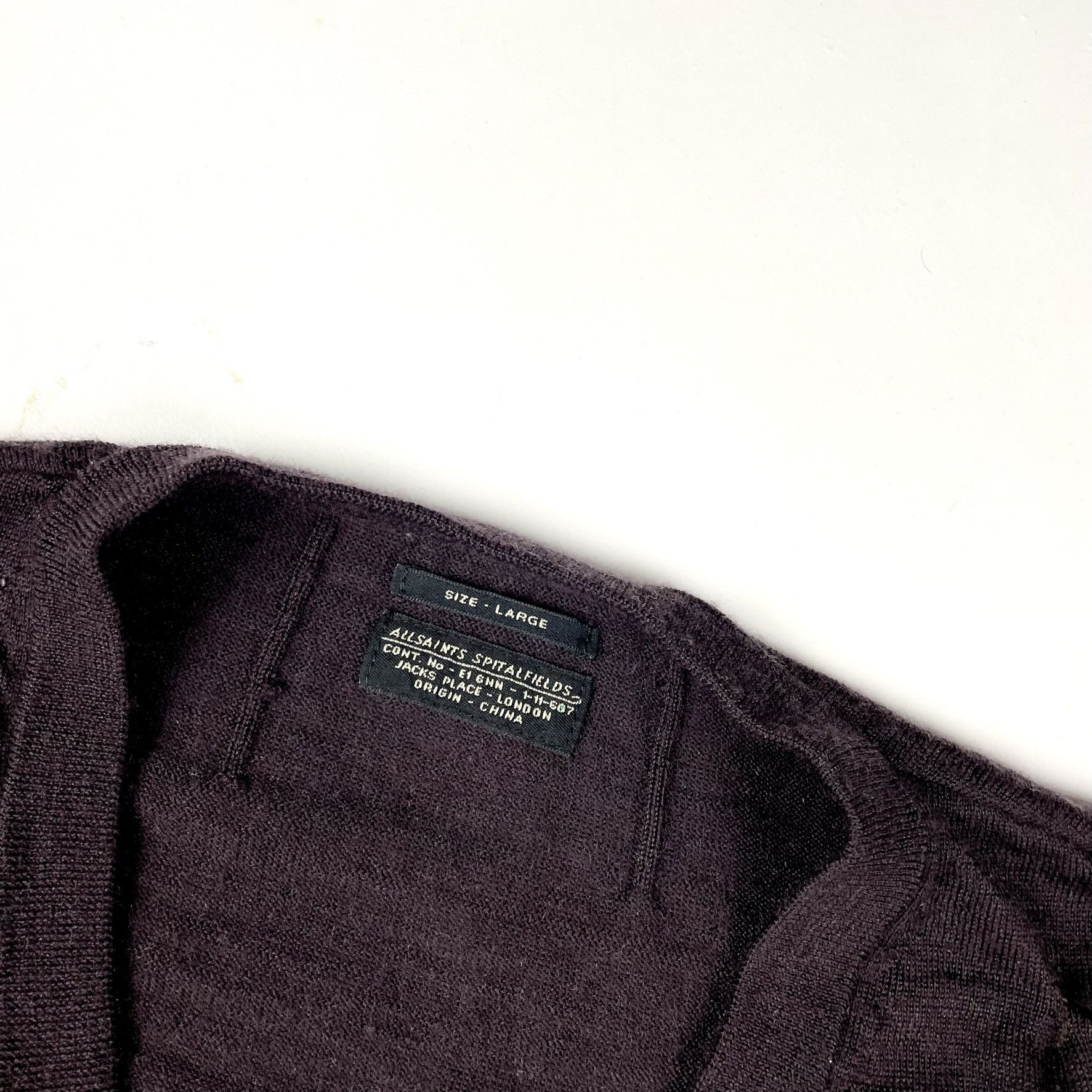 Allsaints × Vintage CRAZY Allsaints cashmere brown cardigan sweater elegant drip Size US L / EU 52-54 / 3 - 4 Thumbnail