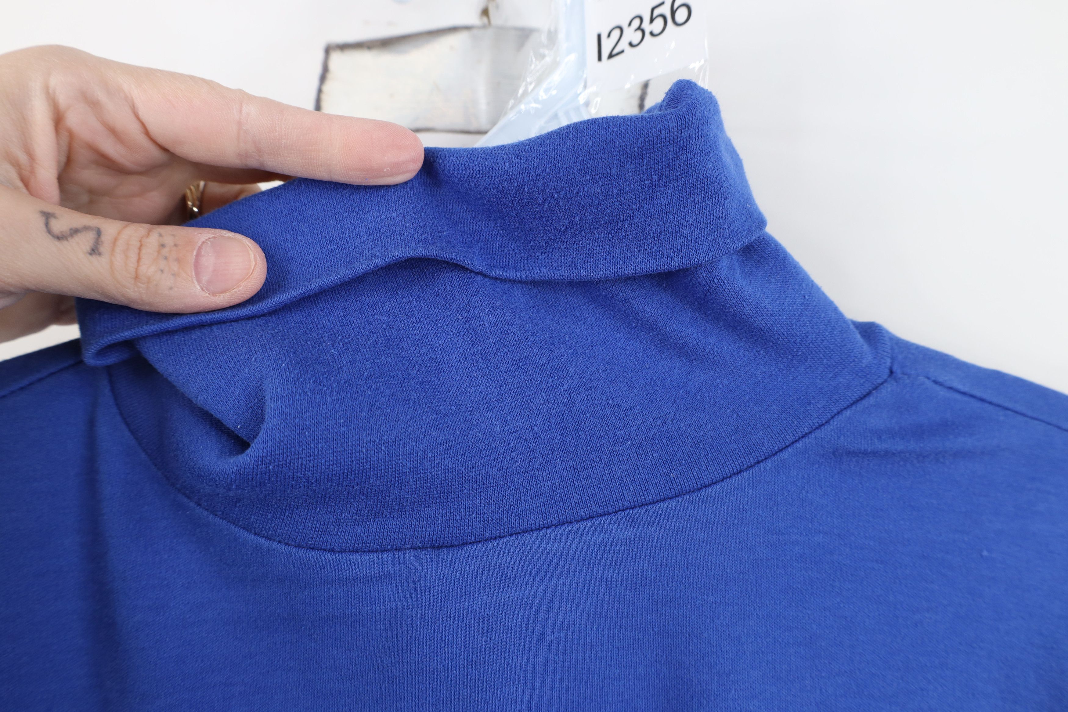 Vintage Vintage 90s Streetwear Blank Long Sleeve Turtleneck T-Shirt Size L / US 10 / IT 46 - 5 Thumbnail