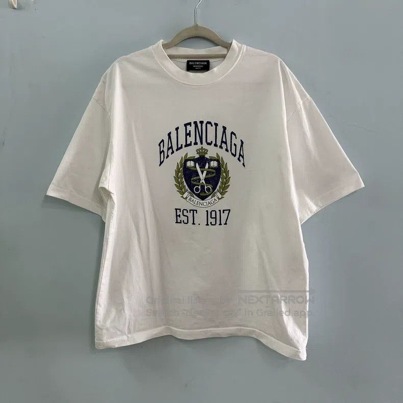 Balenciaga Balenciaga Scissor Wheat Short Sleeve T-Shirt Size US S / EU 44-46 / 1 - 1 Thumbnail