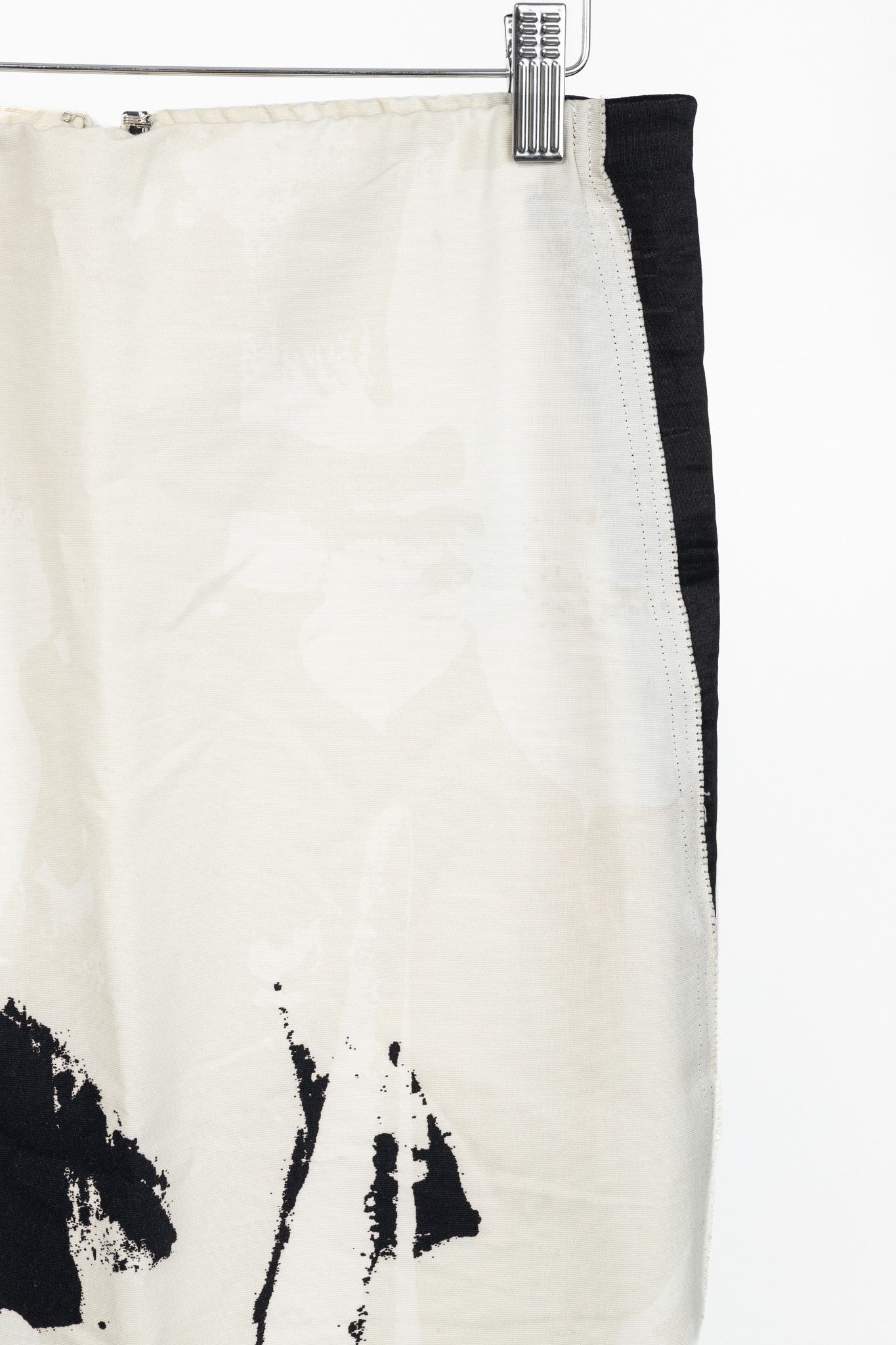 Donna Karan Donna Karan New York Cotton Abstract Panelled Pencil Skirt Size 28" / US 6 / IT 42 - 4 Thumbnail