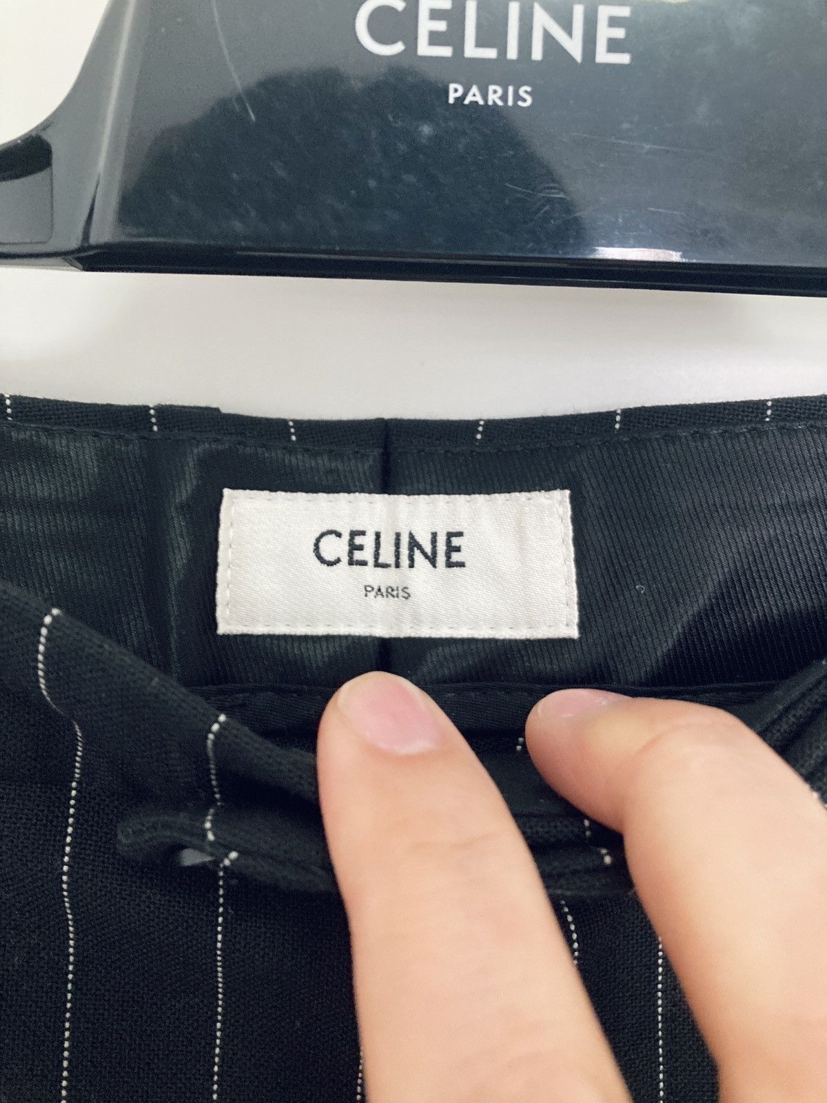 Celine CELINE 22SS BY HEDI SILIMANE Pinstripe Wide Leg Pants Size US 30 / EU 46 - 7 Thumbnail
