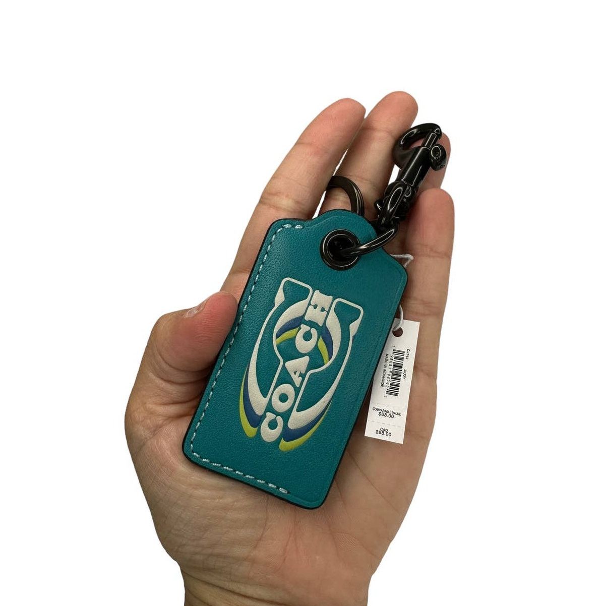 Coach Coach Bottle Opener Key Fob With Coach Stamp Teal Size ONE SIZE - 9 Thumbnail