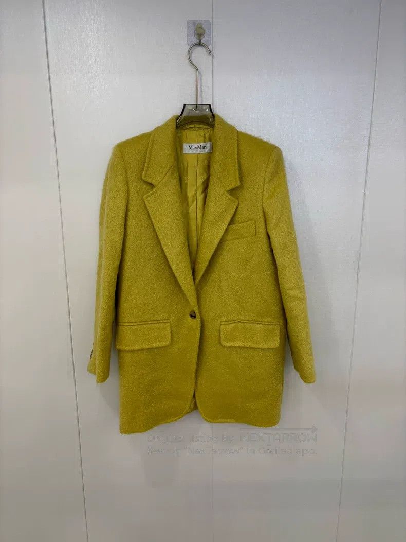 Max Mara Max Mara Yellow Coat Jacket Size XXS / US 00 / IT 34 - 1 Thumbnail