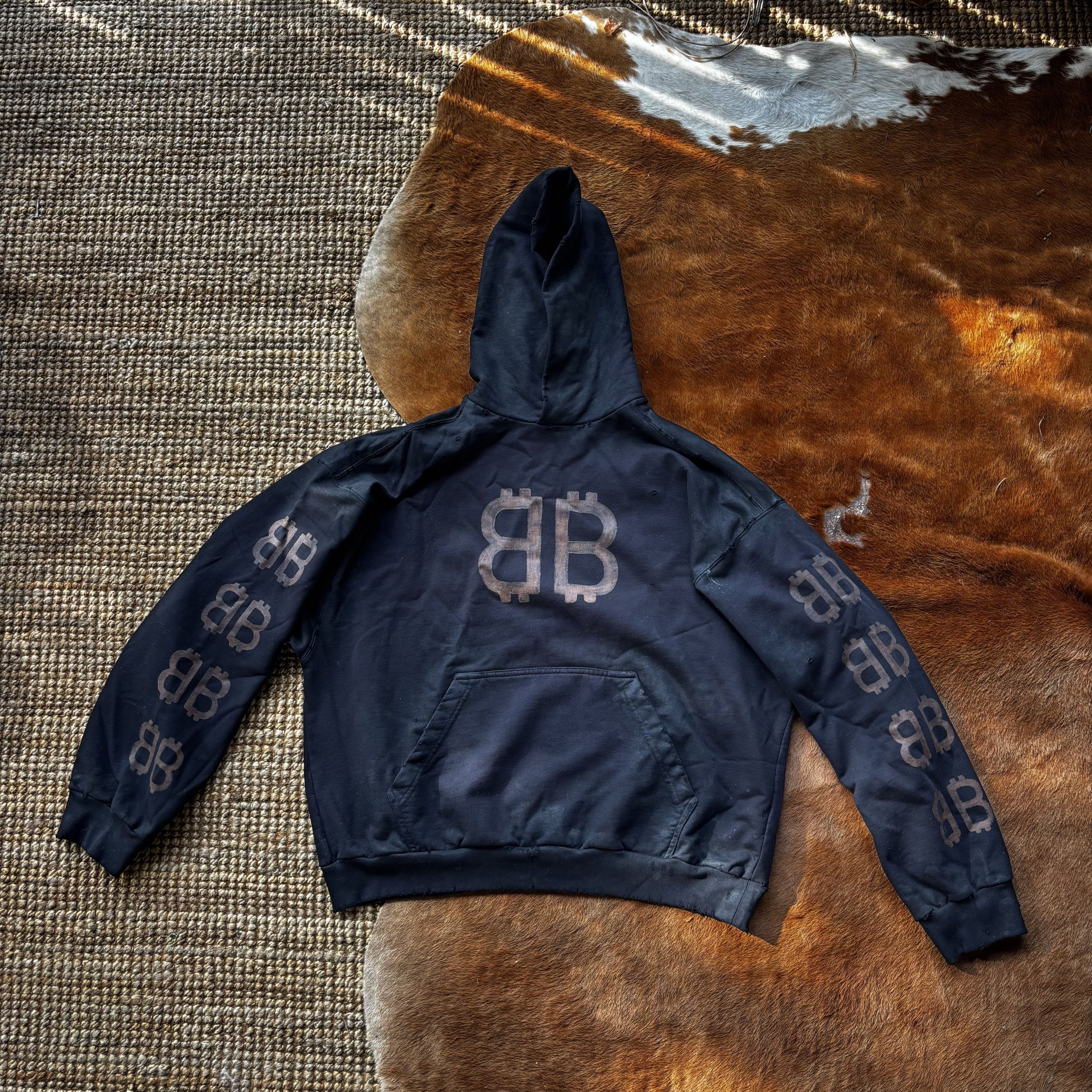 Balenciaga Balenciaga Crypto BB-print hoodie Size US XXS / EU 40 - 1 Thumbnail