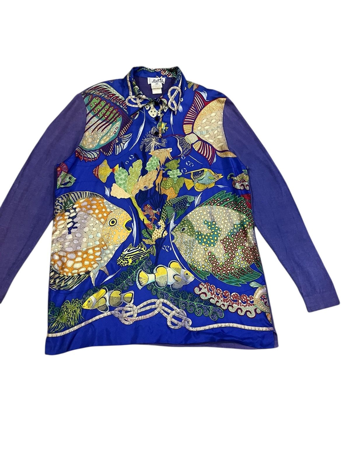Hermes Hermès “Grands Fonds” Silk Knit Sweater/Polo – Margiela Era Size US M / EU 48-50 / 2 - 2 Thumbnail