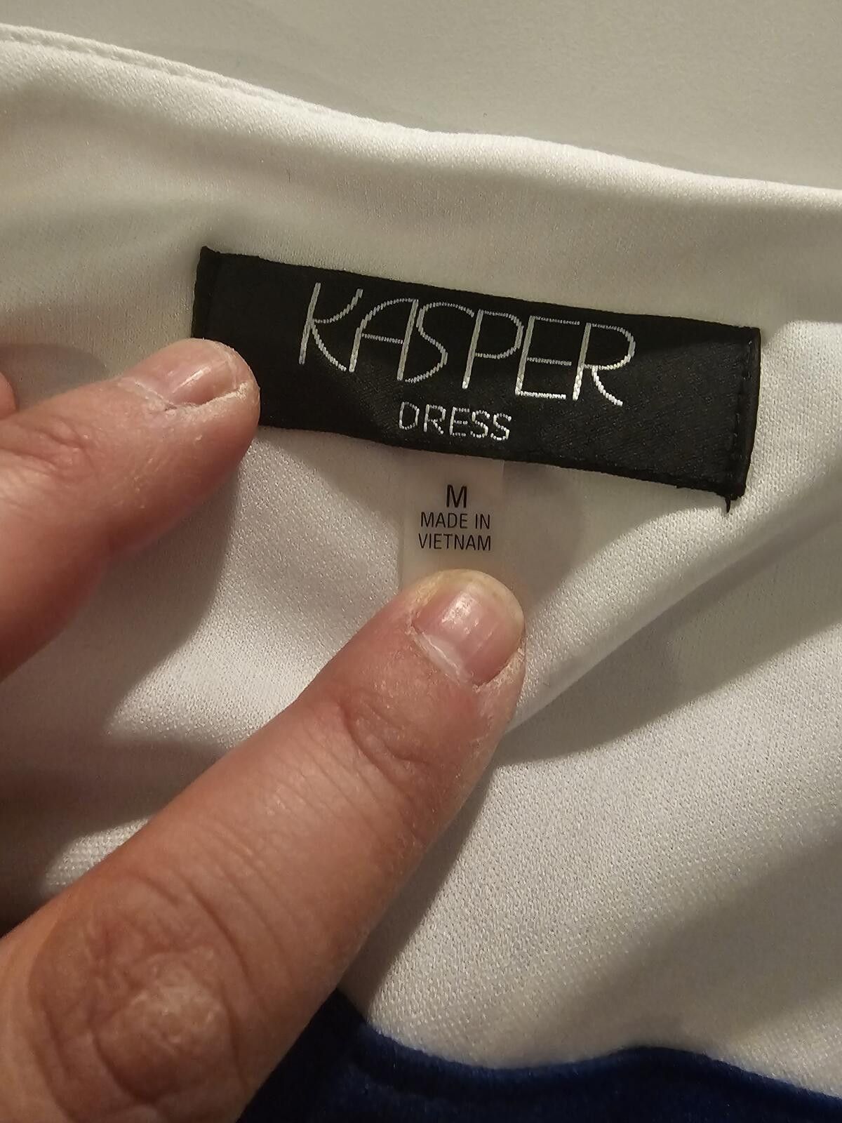 Other NWT Kasper Dress Blue & White Womens Size M Size M / US 6-8 / IT 42-44 - 7 Thumbnail