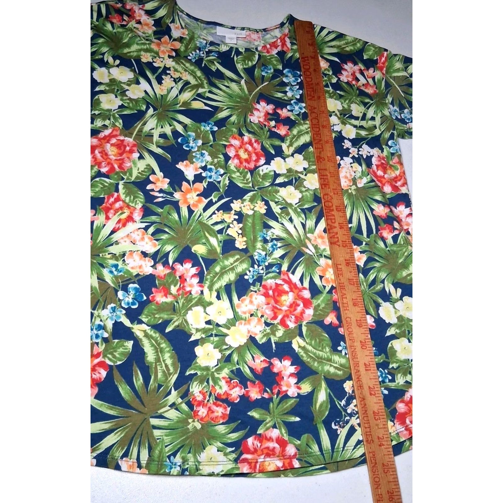 J. Jill VINTAGE J. Jill Shirt Women S Pink Floral Short Sleeve Lightweight Knit Garden Size S / US 4 / IT 40 - 4 Thumbnail