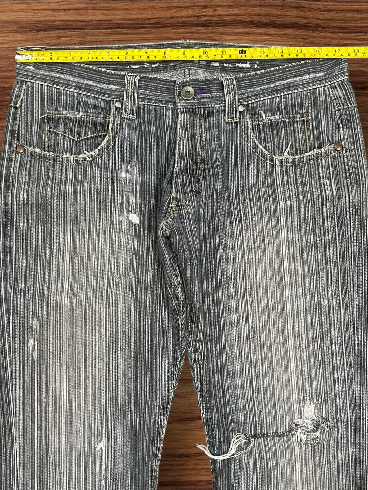 If Six Was Nine ⚡️Flare⚡️Vintage Japanese Brand Ikka Button Fly Flare Jeans Size US 34 / EU 50 - 14 Thumbnail