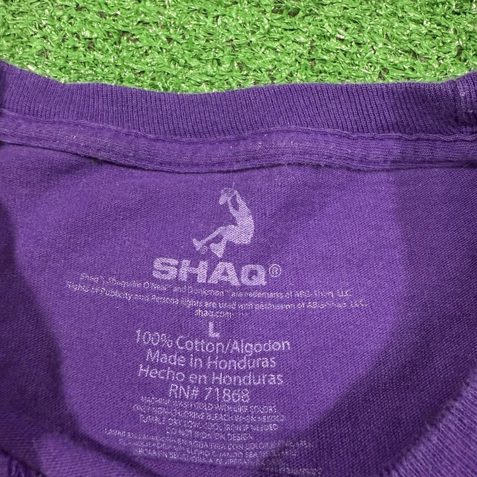 Paul & Shark Vintage Y2K Shaq Lakers Long Sleeve Shirt Purple Tee Large Size US L / EU 52-54 / 3 - 4 Thumbnail
