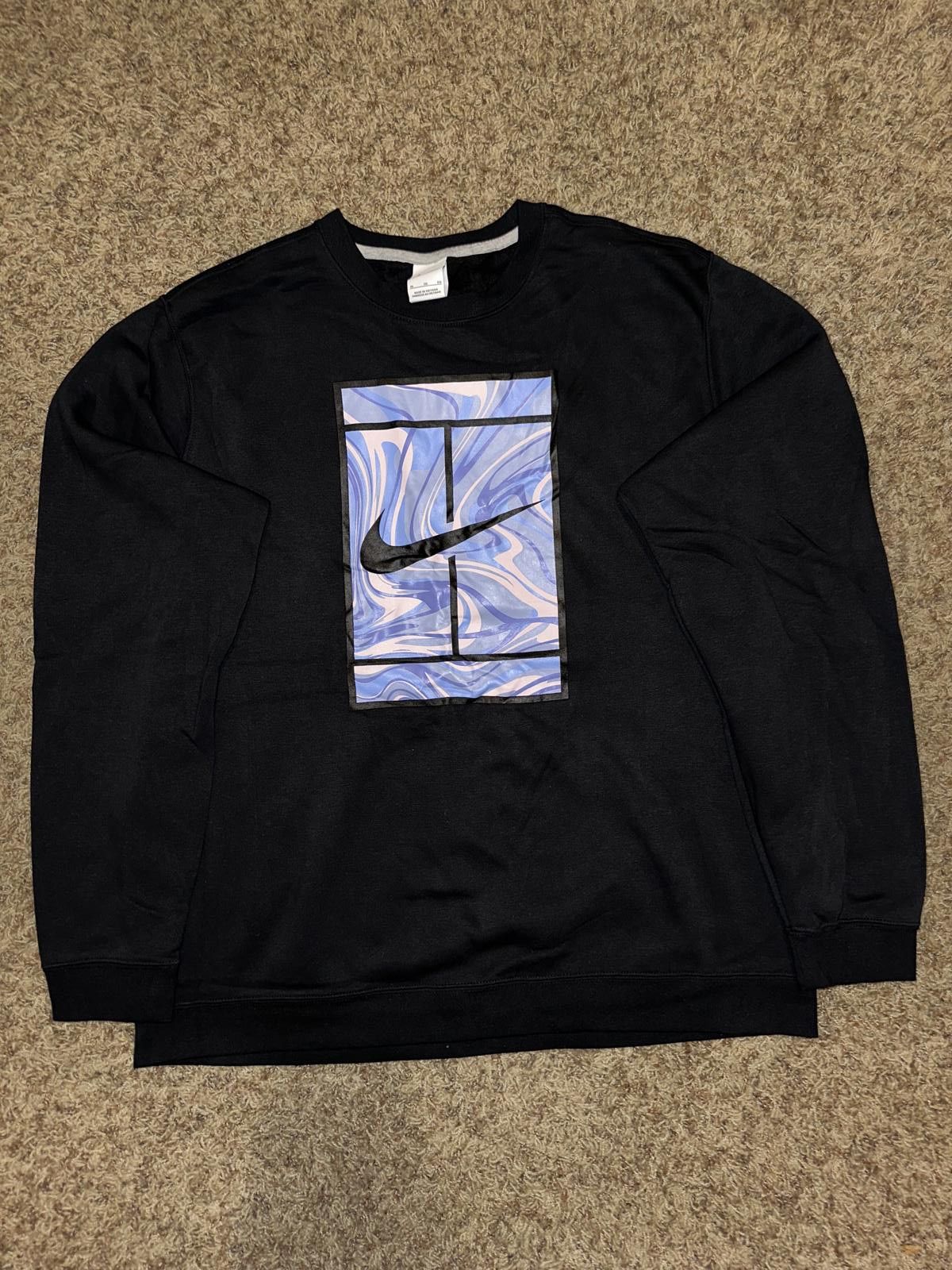 Nike Nike Court Fleece Pullover Long Sleeve Black Tennis Sweatshirt Size US XL / EU 56 / 4 - 1 Thumbnail