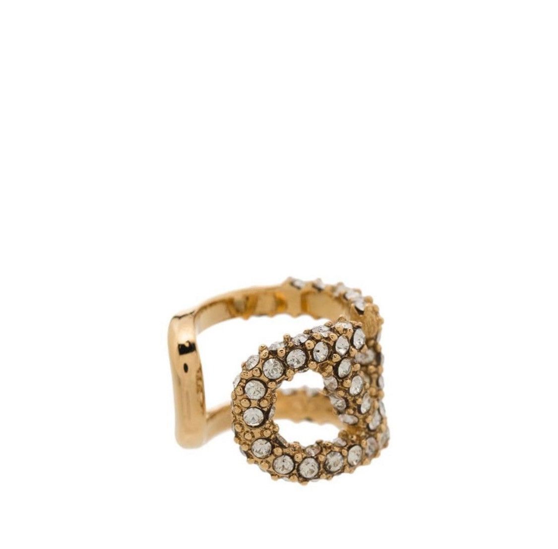 Valentino Valentino VLogo Crystal Rhinestone-Encrusted Ear Cuff Size ONE SIZE - 2 Thumbnail
