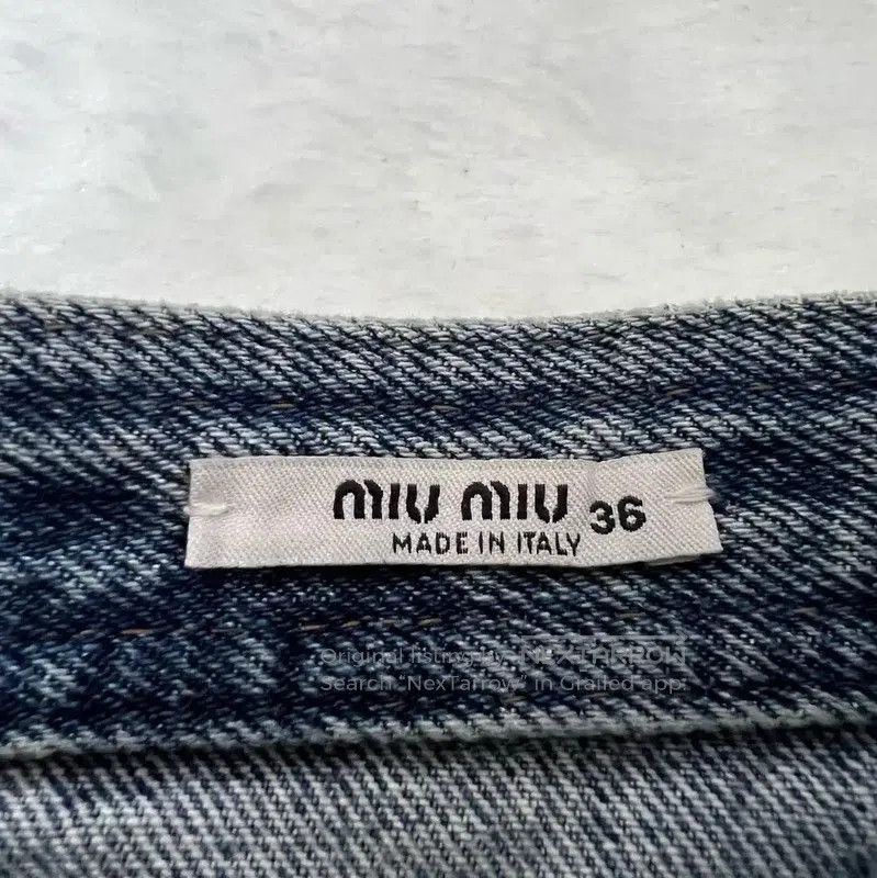 Miu Miu Miu Miu Summer Blue Cotton Mini Skirt . Size 26" / US 2 / IT 38 - 3 Thumbnail