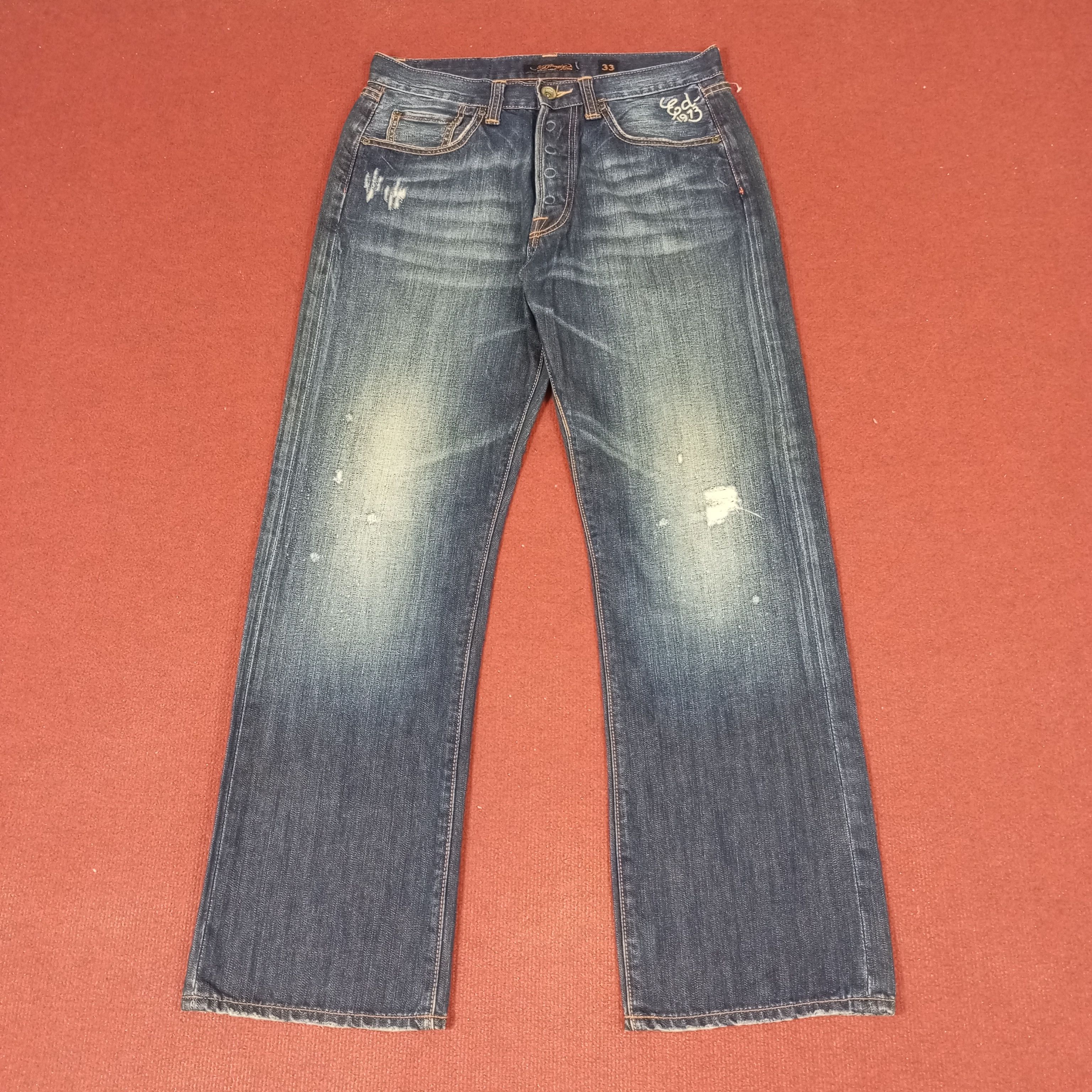 Christian Audigier Ed Hardy Tiger Design Fashion Style Jeans Size US 32 / EU 48 - 4 Thumbnail