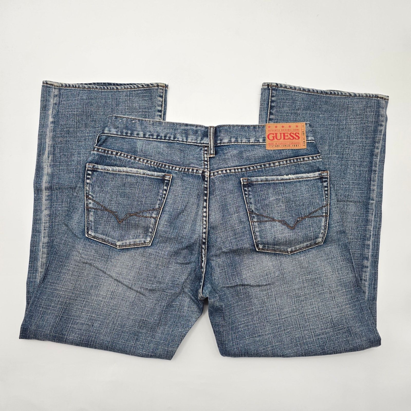 Guess Guess Blue Denim Jeans Pants Bottom Men's Wide Bootcut 34x39 Size US 34 / EU 50 - 4 Thumbnail