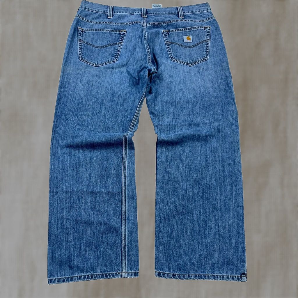 Carhartt VINTAGE Carhartt Jeans Men 40x30 Loose Fit Straight Leg Dungaree Fit Baggy VTG Y2K Blue Denim 5-Pocket Mens Jeans Size US 40 / EU 56 - 1 Thumbnail