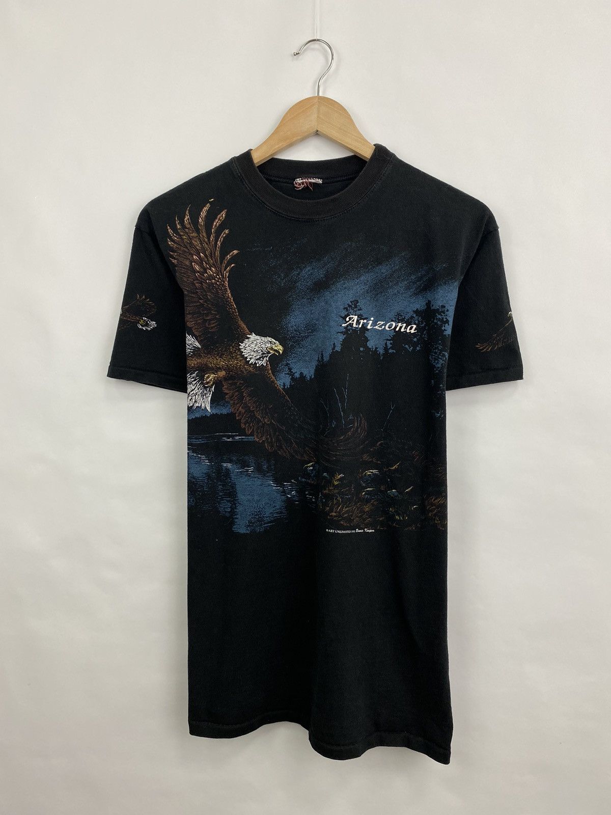 Native 🇺🇸 Vintage 1995 Arizona Eagle Navajo NATIVE AMERICAN t-shirt Size US M / EU 48-50 / 2 - 2 Thumbnail