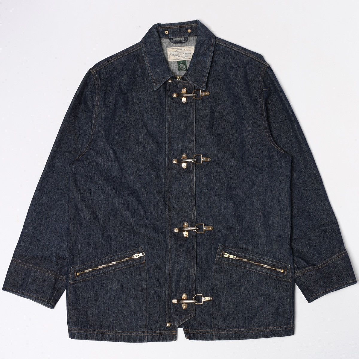 Ralph Lauren Ralph Lauren Jeans Company Fireman Denim Coat Jacket Buckle Size US L / EU 52-54 / 3 - 1 Thumbnail