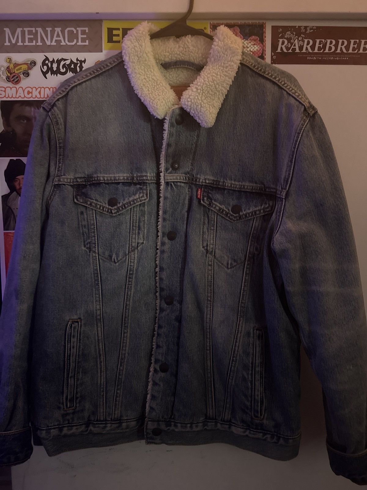 Levi's Levi’s Sherpa Lined Jean Jacket Size US L / EU 52-54 / 3 - 1 Thumbnail