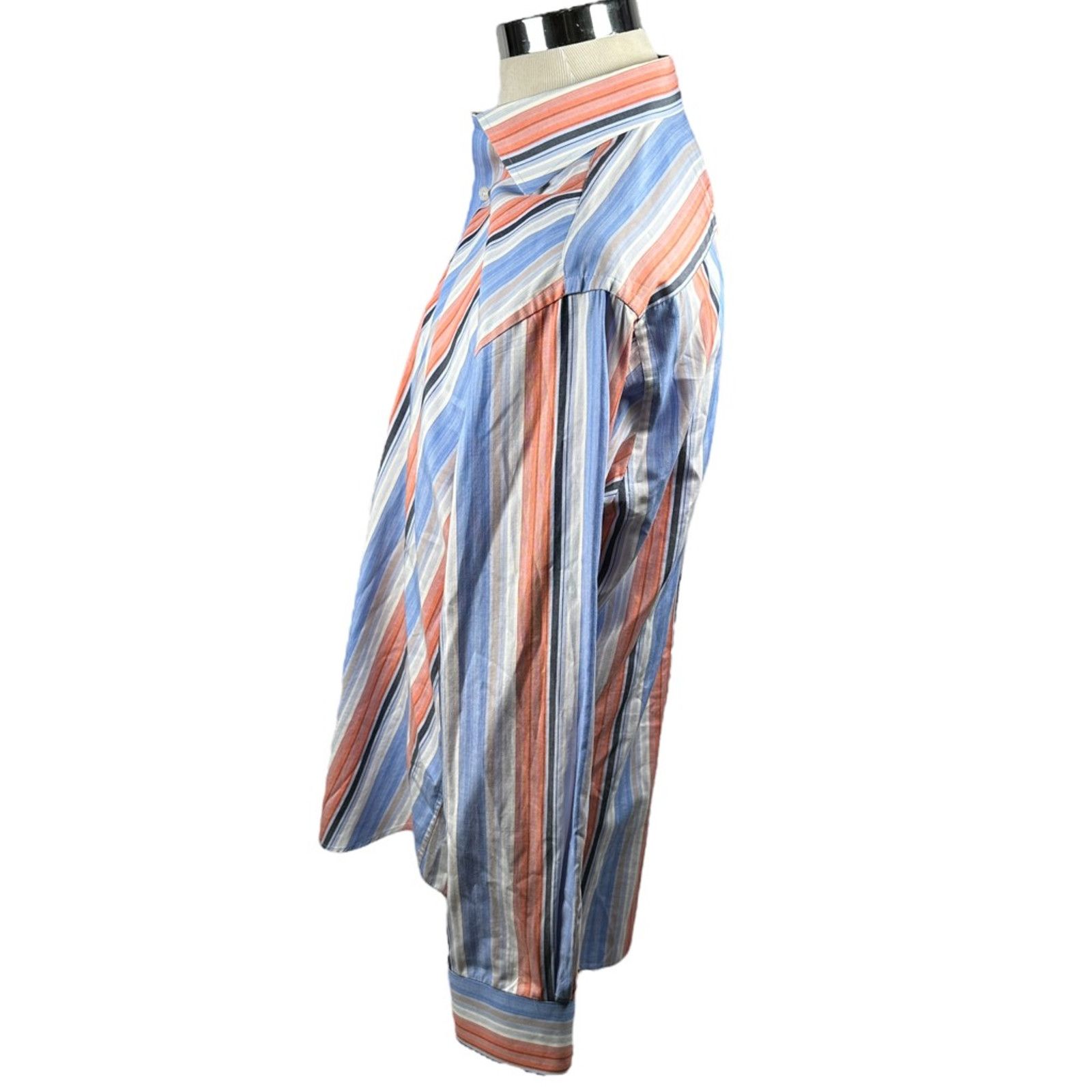Tailorbyrd Tailorbyrd Button Up Shirt Blue Striped Long Sleeve Cotton L Size US L / EU 52-54 / 3 - 4 Thumbnail