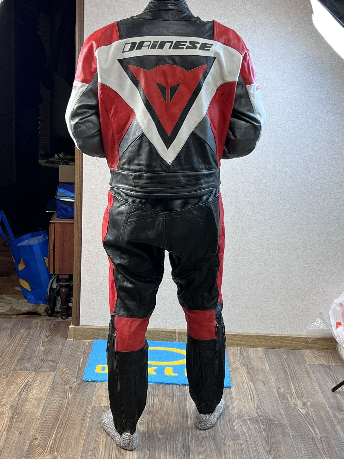 Dainese × Vintage Dainese Racing Leather Motorcycle Jacket + Pant Suit Size US XL / EU 56 / 4 - 3 Thumbnail