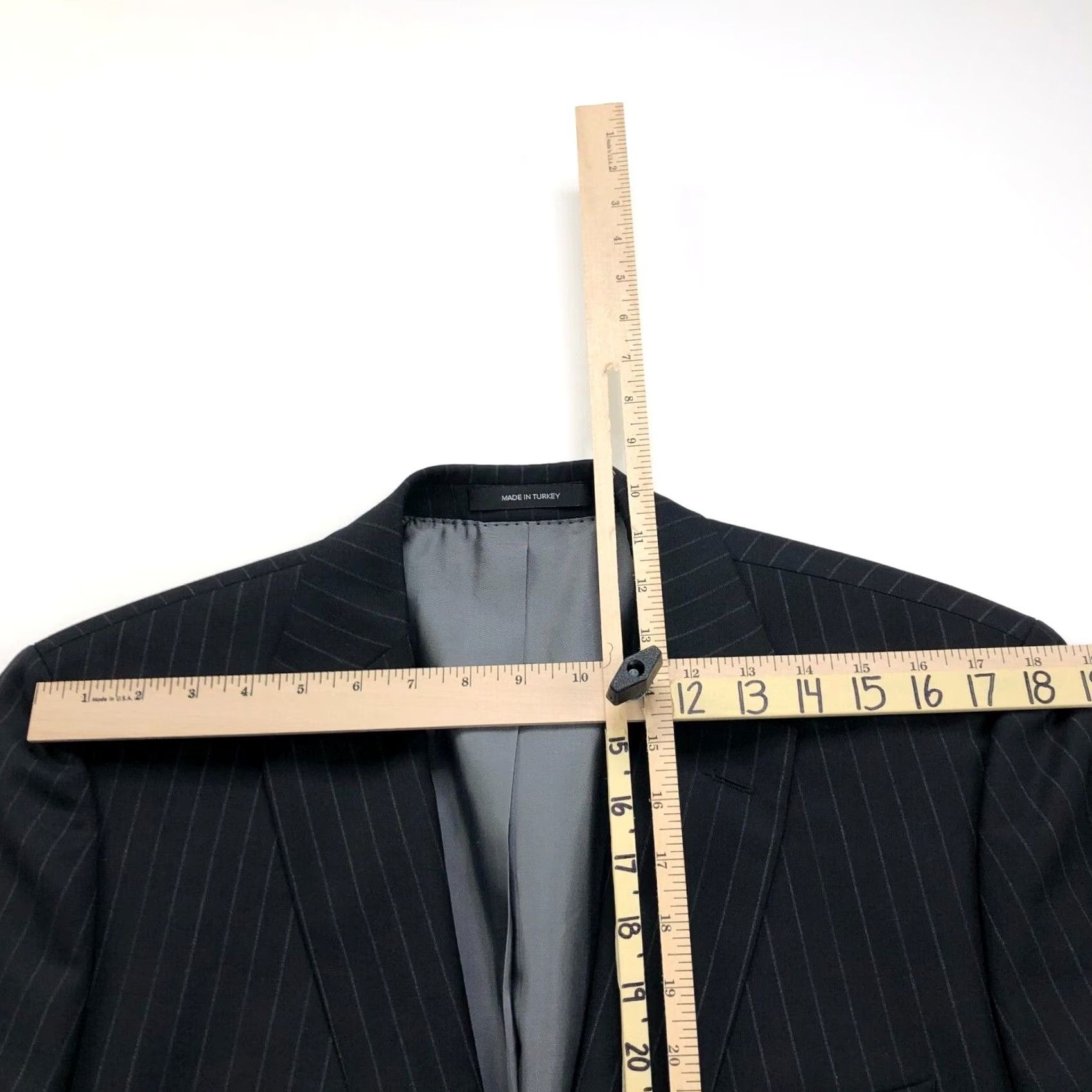 Hugo Boss Hugo Boss Jacket 42R Pasolini/Movie Black 100% Virgin Wool Button Sport Coat Jacket Mens Regular 4-Button Notch Lapel Wool Solid Vintage No Size US XS / EU 42 / 0 - 6 Thumbnail