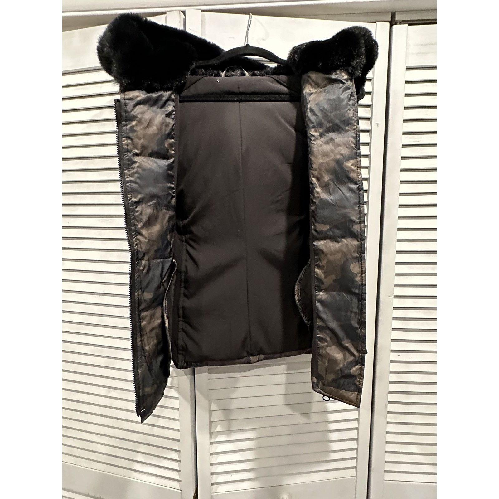 Blanc Noir Blanc Noir Camo Asymmetric-Zip Hooded Moto Vest Size S / US 4 / IT 40 - 7 Thumbnail
