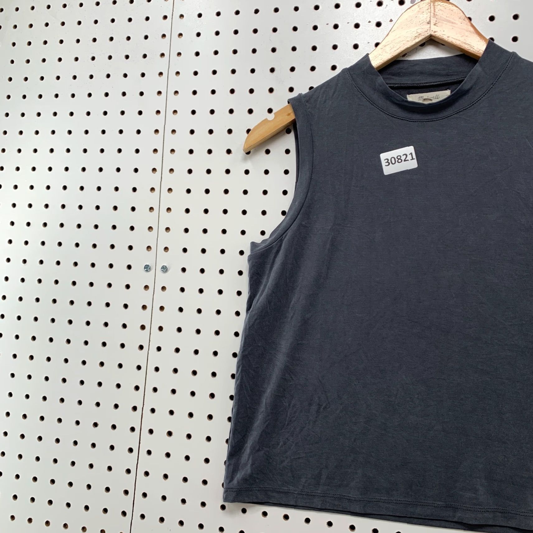 Madewell MADewell Mock Neck Tank Top Womens XS Gray Sleeveless Casual Business Tank Top XS Gray Women 16X20 Size XS / US 0-2 / IT 36-38 - 3 Thumbnail