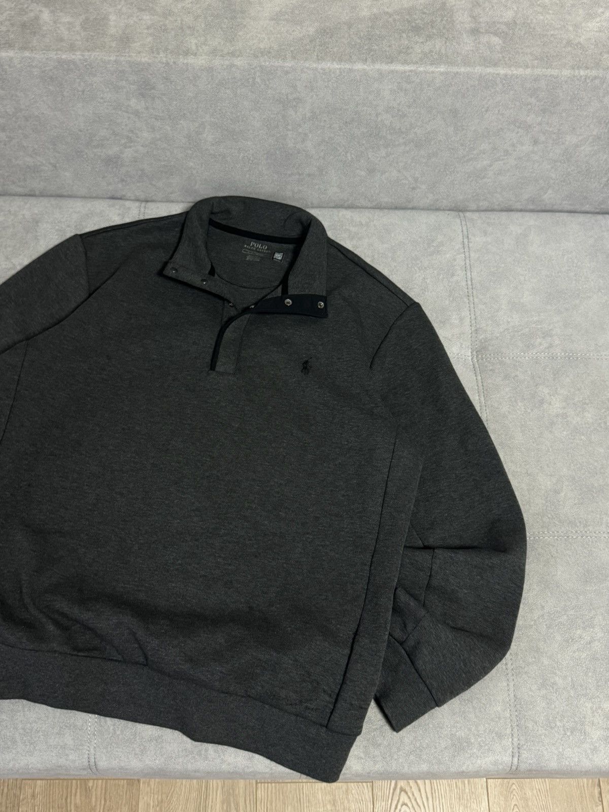 Polo Ralph Lauren Polo Ralph Lauren grey button up 1/4 pullover sweater Size US L / EU 52-54 / 3 - 5 Thumbnail