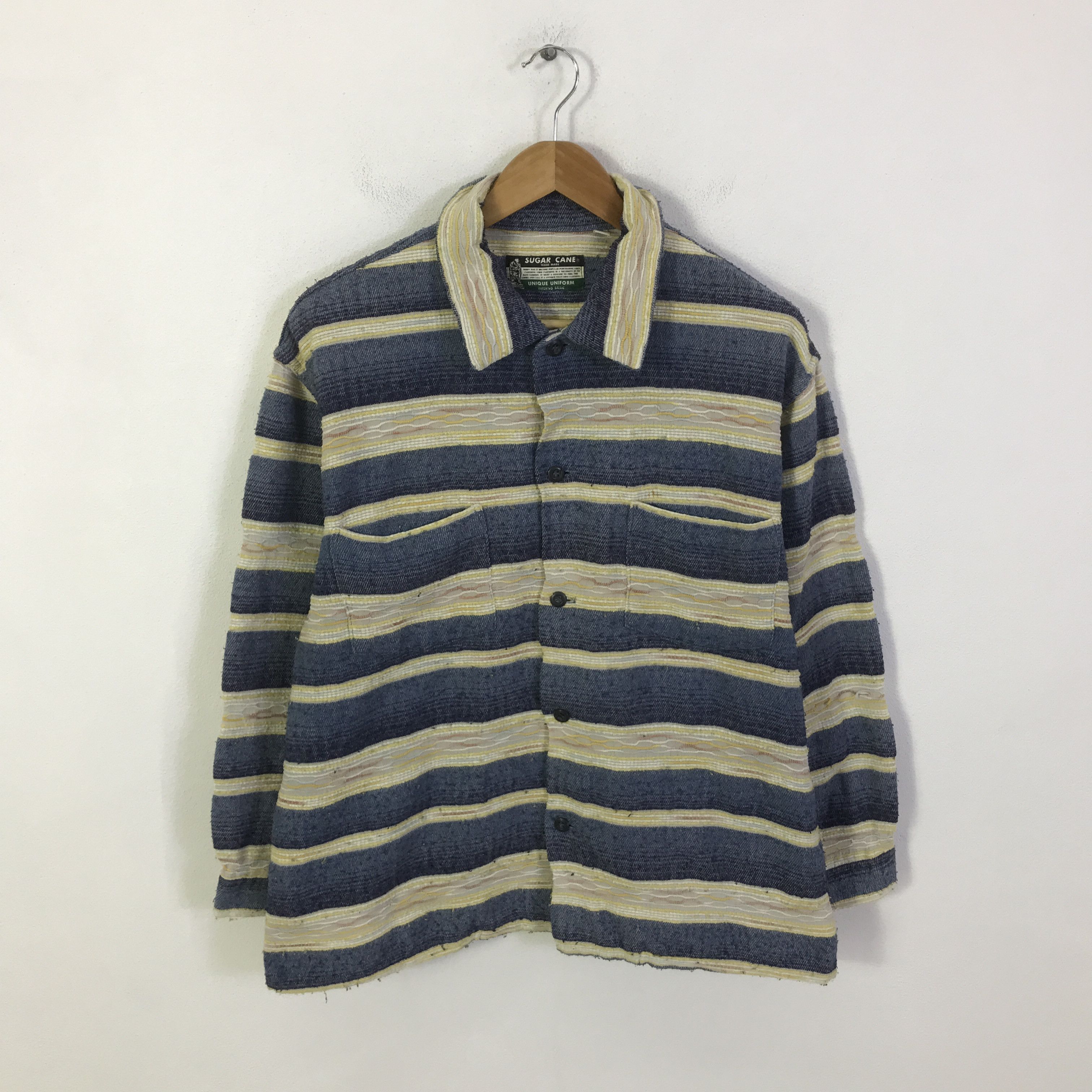 Sugar Cane sugar cane Button Striped jacket K100B14 Size US M / EU 48-50 / 2 - 1 Thumbnail