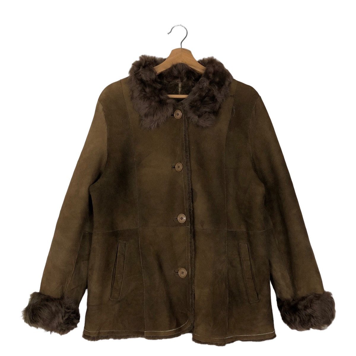 Japanese Brand 🔥90’s Vintage Leather Shearling Jacket Mink Fur Lining Size US M / EU 48-50 / 2 - 1 Thumbnail