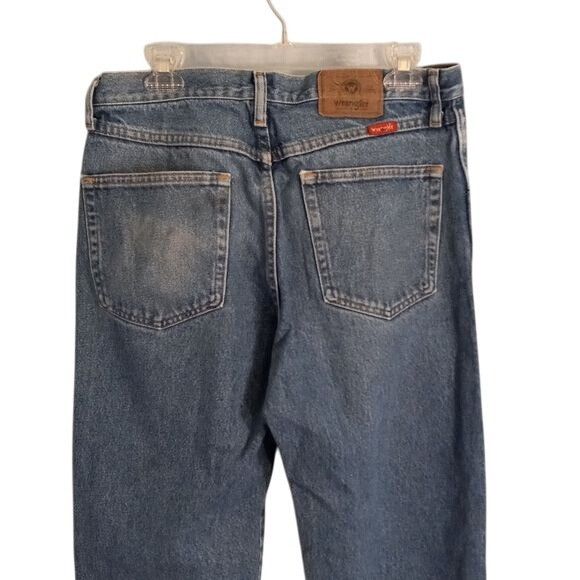 Wrangler Wrangler Size 33x32 Jeans Mens Regular Fit Blue Denim 100% C Size US 33 - 9 Thumbnail