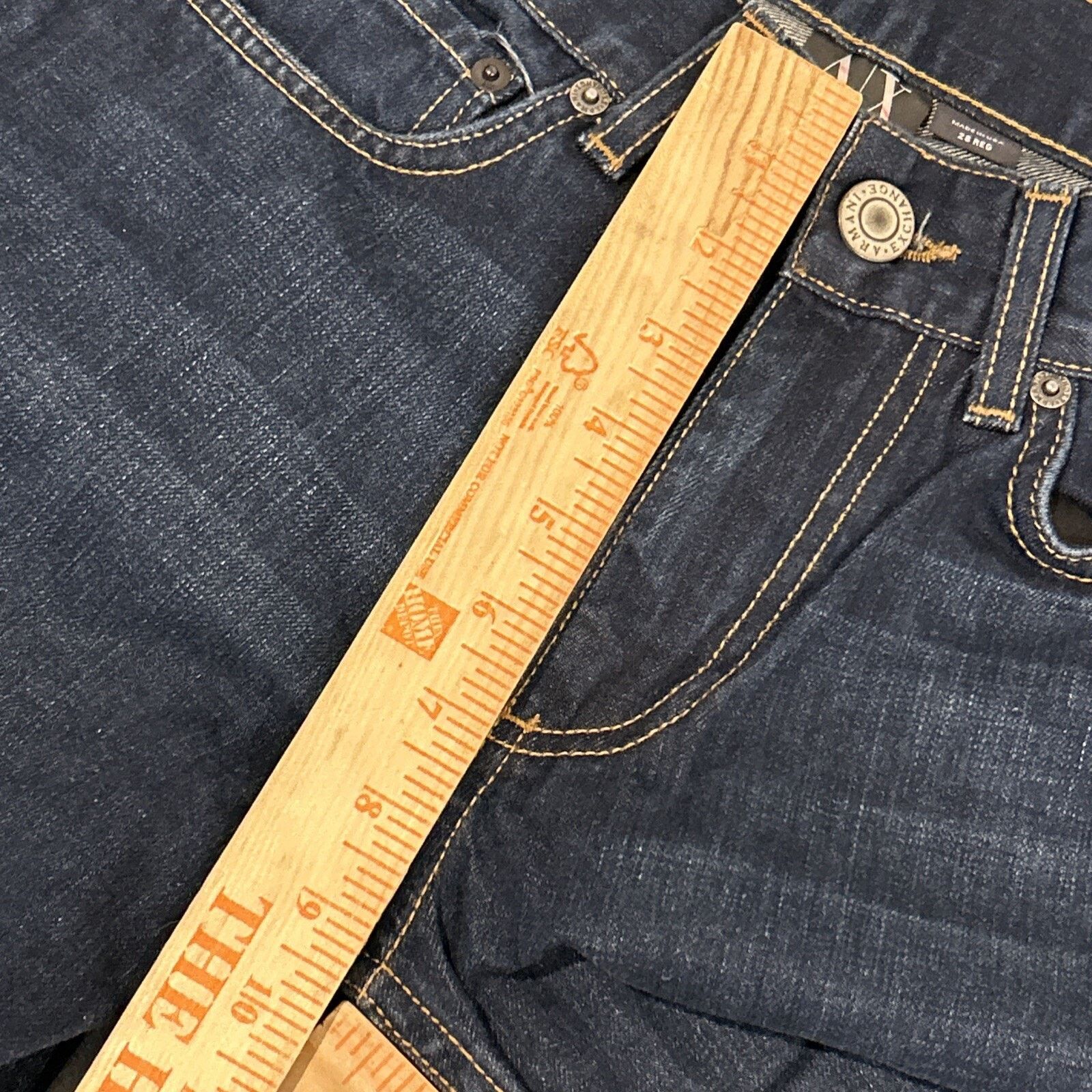 Armani Exchange Armani Exchange Jeans Womens 28 Reg 28x33 Slim Straight Dark Size 28" / US 6 / IT 42 - 5 Thumbnail