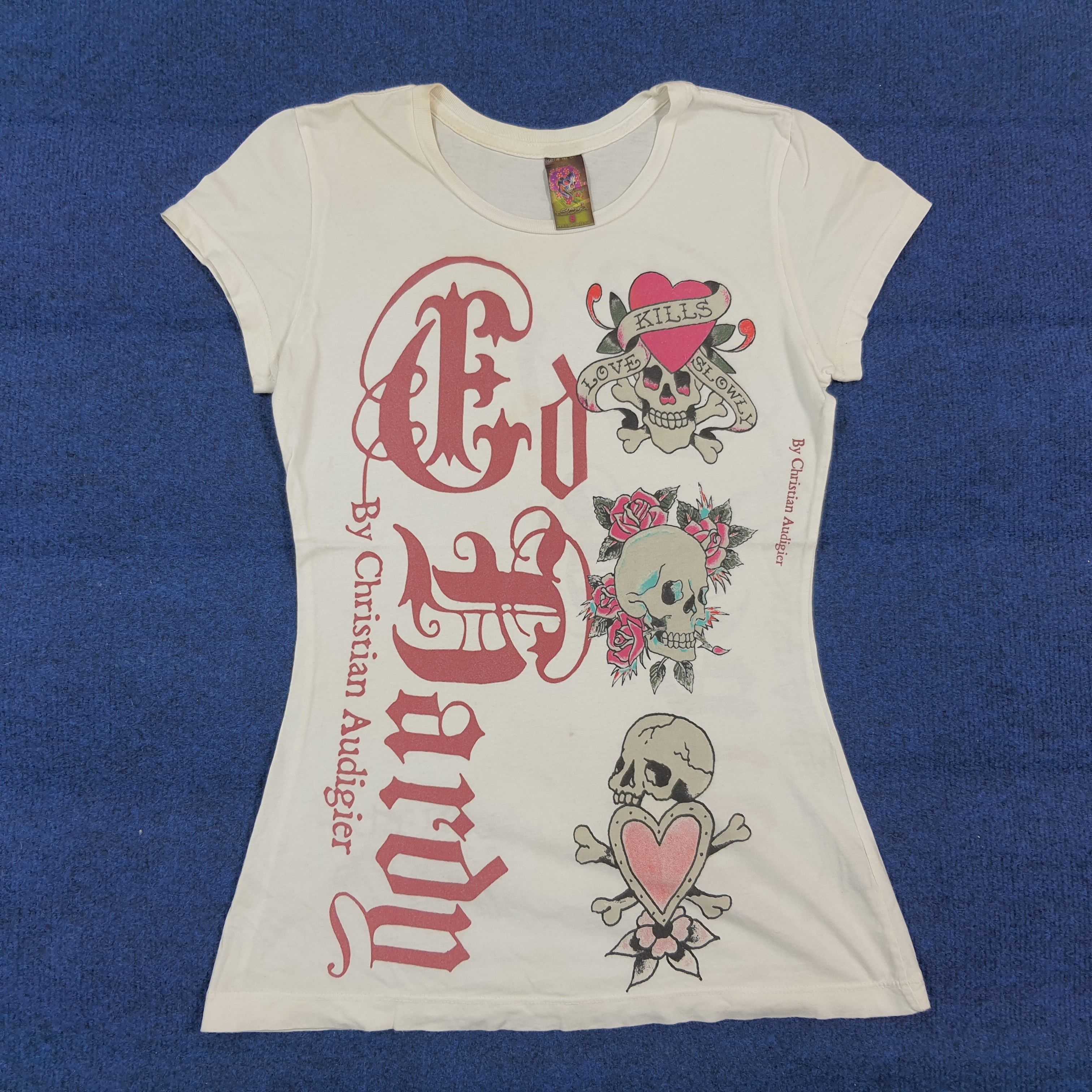 Ed Hardy Vintage 90s Ed Hardy Babydoll Slim Fit T-shirt C301N66 Size S / US 4 / IT 40 - 1 Thumbnail