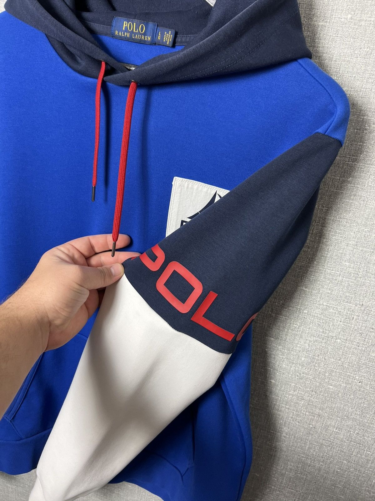 Polo Ralph Lauren Polo Ralph Lauren P-15 Offshore USA Big Logo Hoodie Size US L / EU 52-54 / 3 - 11 Thumbnail