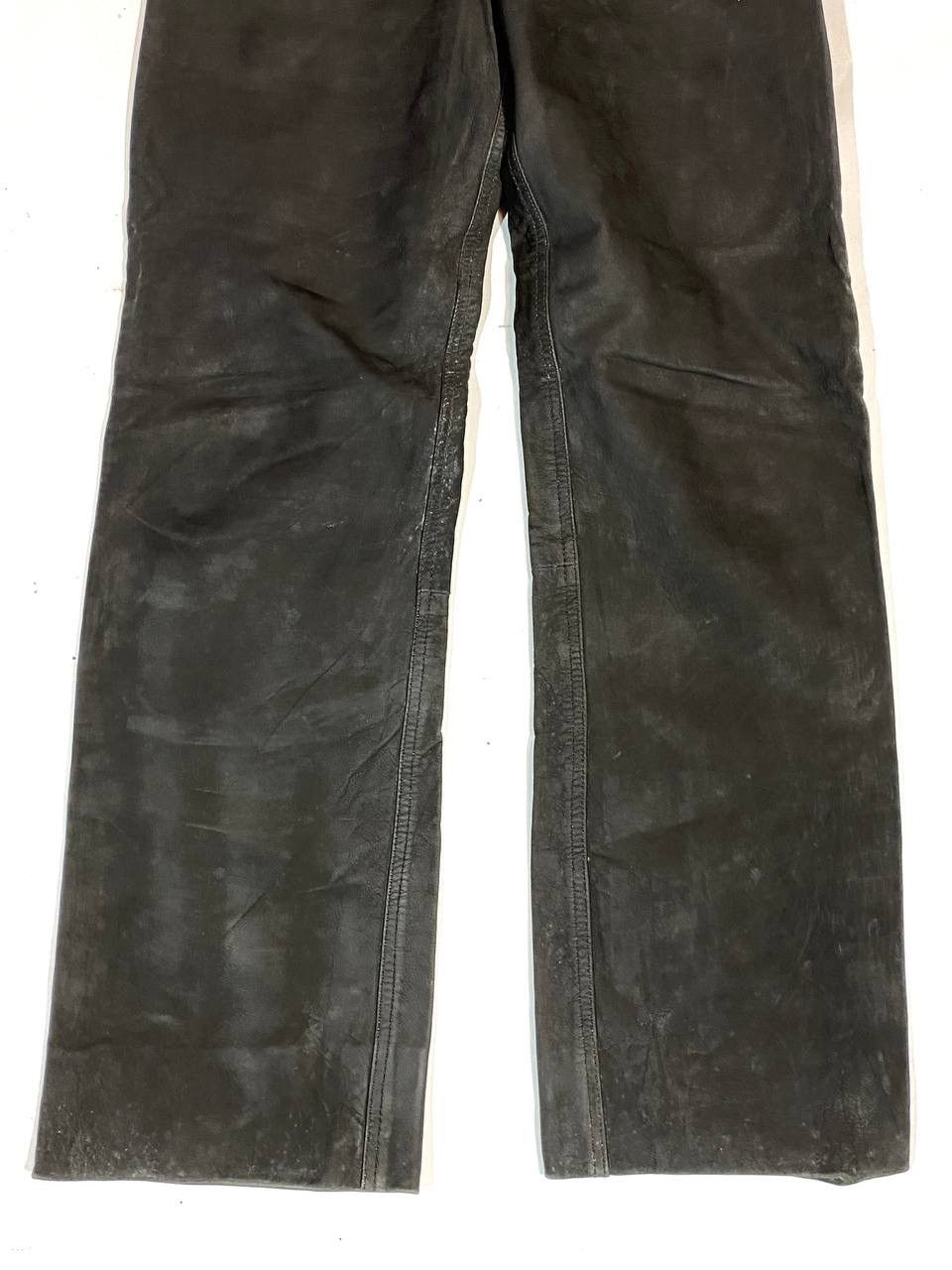Leather × Vintage Vintage Rare Moto Biker Leather Pants Size US 30 / EU 46 - 2 Thumbnail